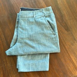 J Crew “Denim Look” Cotton Pants, 8